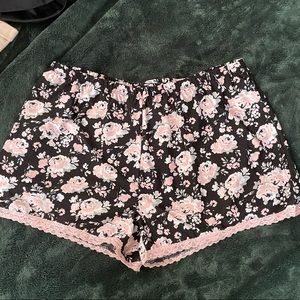Black Lacy Sleep Shorts